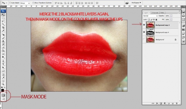 Creation of Lips: Step 4